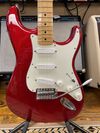 Used Fender Mexican Standard Stratocaster w/ Gold Lace Sensor Pickups - Candy Apple Red w/bag