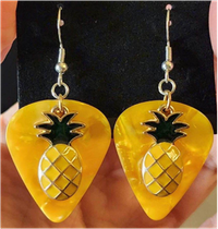Pineapple Guitar Pick Earrings
