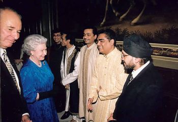Her Majesty  Queen Meeting Kiran after performing for them at British Common Wealth party
