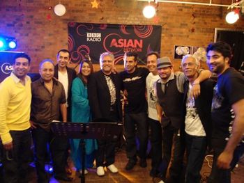 With Apache Indian & Bollywood Pandits at BBC
