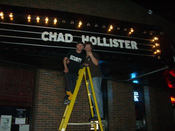 Chad amazed to see the sign at The Paradise, Boston, MA.

