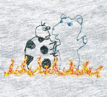 Ladybug & teddy bear on fire
