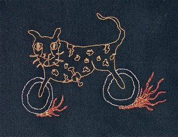 Leopard bicycle on fire
