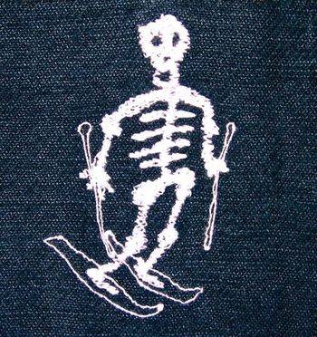 Skiing skeleton
