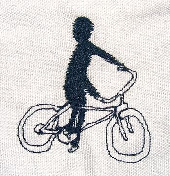 Cyclist's shadow
