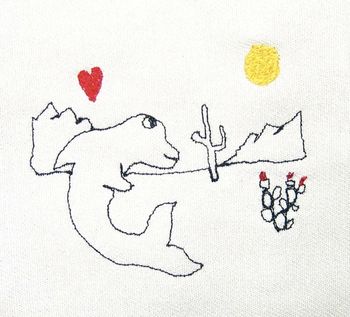 Dolphin in the desert +plus heart
