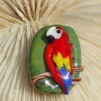 TJEG 0011 - Large Parrot bead - 