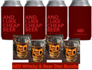 Whiskey & Beer Bundle Tapered Shot Glasses w/ AED Logo (free shipping)