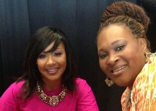 Gospel Singer Erica Campbell and I at her book signing, in Dallas,Tx
