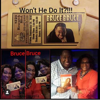 Comedian, ‘Bruce Bruce’ with my Novel, “Perfect Illusions of Love”
