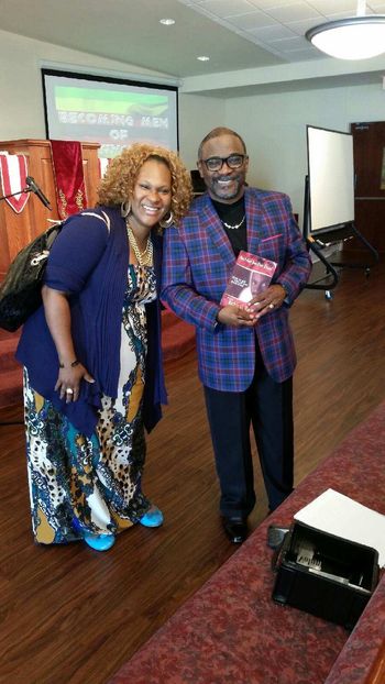 Pastor Rickie G. Rush and I are cutting up after he autographed my copy of his book.
