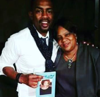 My Mom and Bill Bellamy with my Poetry Book
