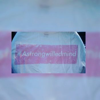 The#Astrongwilledmind Pink Logo T-shirts for Breast Cancer Awareness came in

