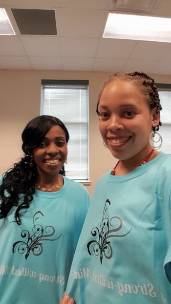 Natasha and Kisha wearing their "A Strong-willed Mind" apparel after the interview❤
