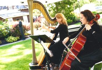 The Cello-Harp Duo that we introduced in 2012, dreamy music for a one of a kind sound! Photo by C Pelland Photography

