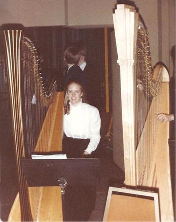 While playing harp for the Dallas Symphony Youth Orchestra my senior year I had the thrill of getting to play a concert with The Dallas Symphony-1982.
