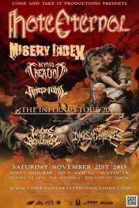 The Infernus Tour 2015 w/ Hate Eternal, Misery Index, Beyond Creation, and Rivers of Nihil
