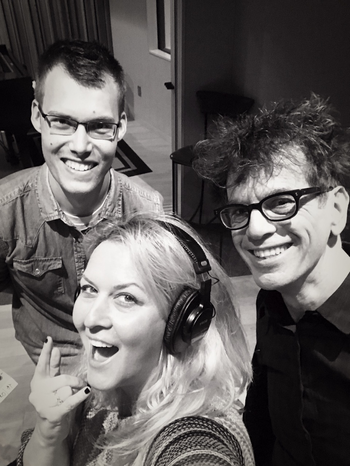 Recording with the wonderful Victor Bellomo and the equally wonderful Jeff Gartenbaum
