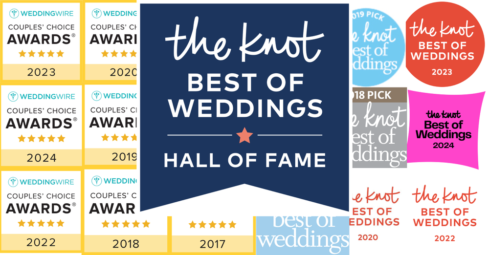 The Knot Best of Weddings Hall of Fame Award Weddingwire Couple's Choice Awards Best Wedding Band