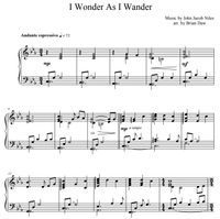I Wonder as I Wander Sheet Music