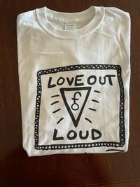 Short Sleeve Solid Color Love Out Loud T-Shirt