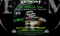 Venom Magazine Invasion Tour featuring Fender Staxx of Green Jelly, Xero Hour, Sick Serenity, Desalitt, hosted by Nudge WEBN Native Noise