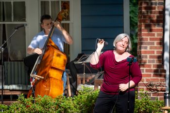 One of our 2020 pandemic-time front porch shows (photo by the great Stacy Beck)
