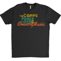 Black- "Peace, Love, & Country Music" Tee Shirt (Unisex)