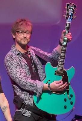 My surf green D'Angelico EX-DC, at the Ridgefield Playhouse, CT
