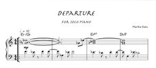 Departure for Solo Piano + Martha's demonstration audio