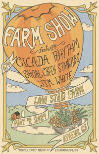 Cicada Rhythm, Shoal Creek Stranglers, &  Jim White play the Farm.