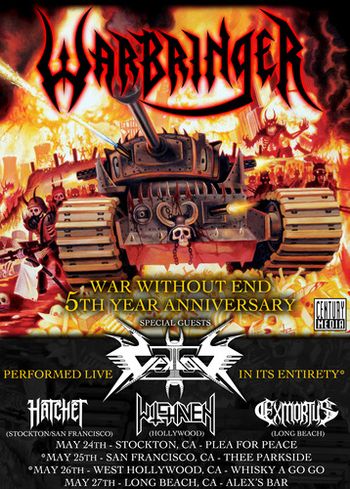War Without End 5th Anniversary shows
