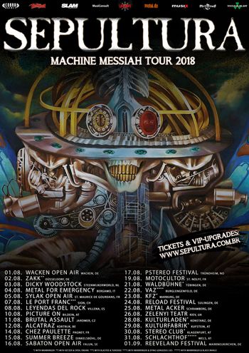 Sepultura European tour 2018
