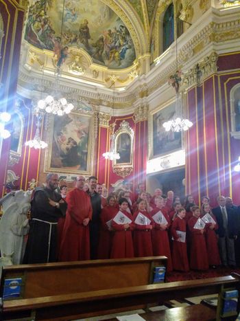 Ian with Brecon Cathedral Choir, Gozo, Malta
