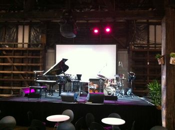 Dave Goodman's Smart Force drums at Sydney Writers' Festival with Molly Ringwald
