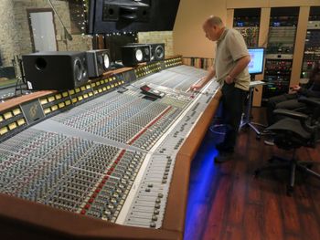April: Los Angeles, CA.  Producer Bill Smith working hard at AfterMaster Studios on "Cerulean Sky."
