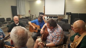 May:  Jamming at Mountain Songwriting Retreat in Capon Springs, WV.
