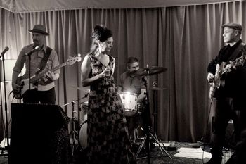 Soldiers of Love Band, Rick Plant, Ash Davies & Sam Lemann at The Ember Lounge for the last Duetting Damsel show. 2019
