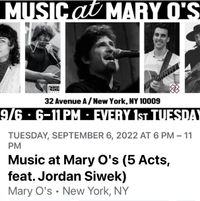 Music At Mary O's - 5 Acts