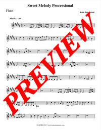 Sheet Music Sweet Melody Processional- Flute