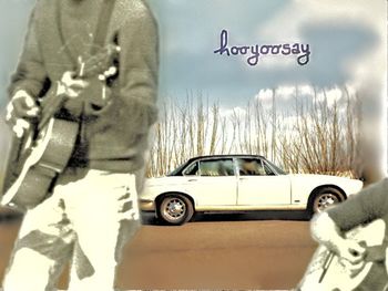 Acoustic guitars and Jaguar XJ in hooyoosay's animation video for "Play with fire".
