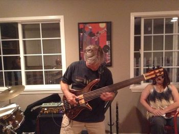 Matt Overholser performing with me at Scott Yanow's home!
