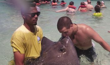 Making out with a ray in Cayman
