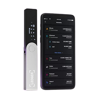 Manage all your assets like Bitcoin, Ethereum & tokens on the go. The Ledger Nano X connects to your phone with Bluetooth and has a large screen for ease of use