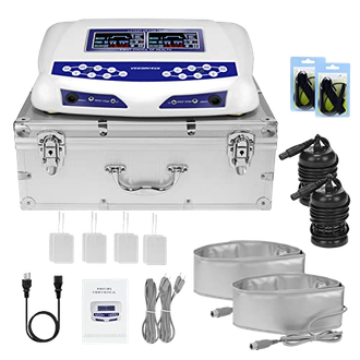 【Dual-user Foot Detox Machine】 Can serve 1 to 2 people at same time, double system operation control alone does not cross-line, more stable and safe operation, just enjoy with your partner, i