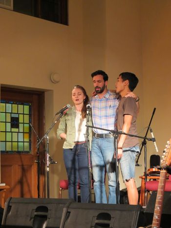 Our friend Lindsay Straw joined us to sing a gospel song at Lily Pads. September 12, 2015.
