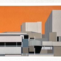 'National Theatre' limited edition Giclee Print on fine art paper.