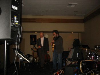 World Class Jazz guitarist Anthony Wilson & John Pisano at sound check.

