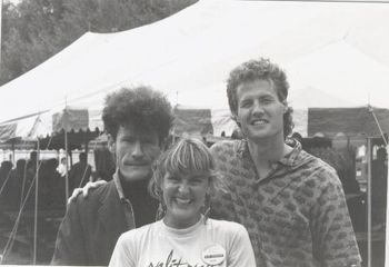 With Lyle Lovett 1987 Winnipeg Folk Festival
