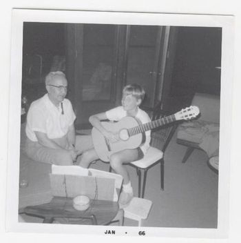 With classical guitar teacher 1965
